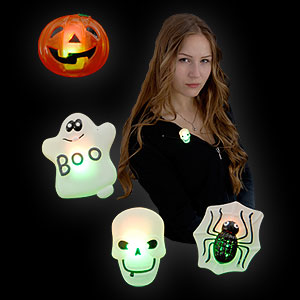 0923-003 LED Halloween Broschen